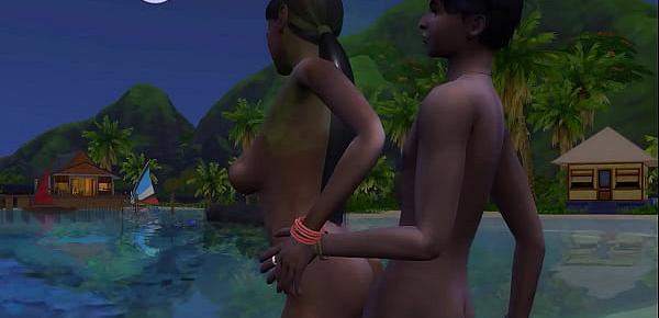  Indian Mom And Son Outside In The Sea Camping And Fuck His Indian Mother From Evening Until Dawn